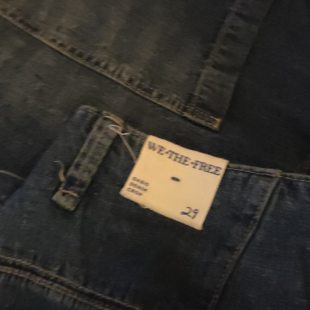 Free People NWOTs We The Free Oasis Denim Slouchy Crop Utility Jeans - Picture 4 of 6
